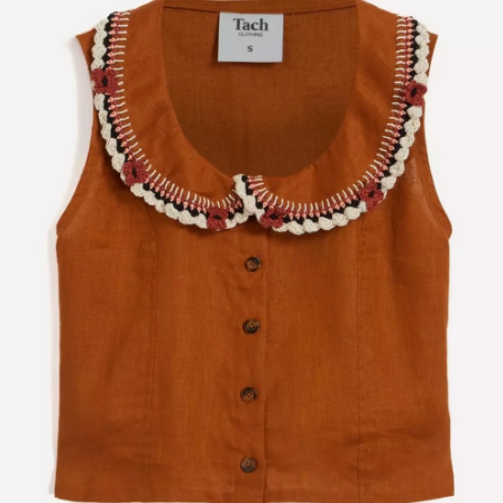 Tach Clothing Manon Linen Shirt Size Medium